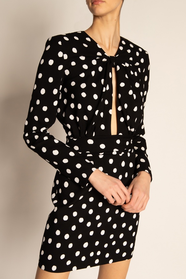 Saint laurent polka outlet dot dress